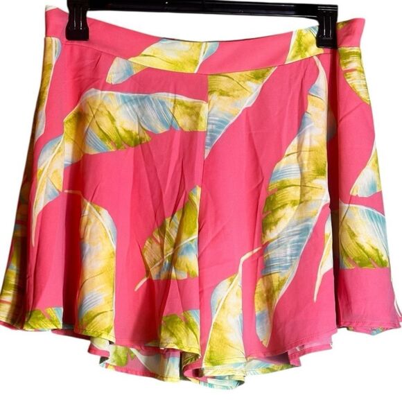Adrienne Tropical Tendencies Pink and Yellow Flowy Shorts Size 3X NWT 📦 - Picture 7 of 7